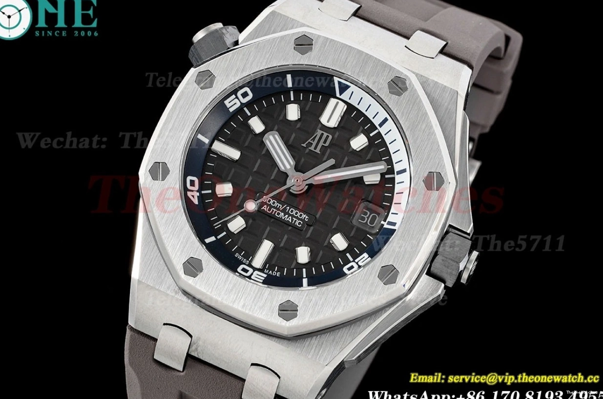 Stk Grey Offshore ZF A4308 Diver RU Oak 42mm 15720 SS Royal 0323